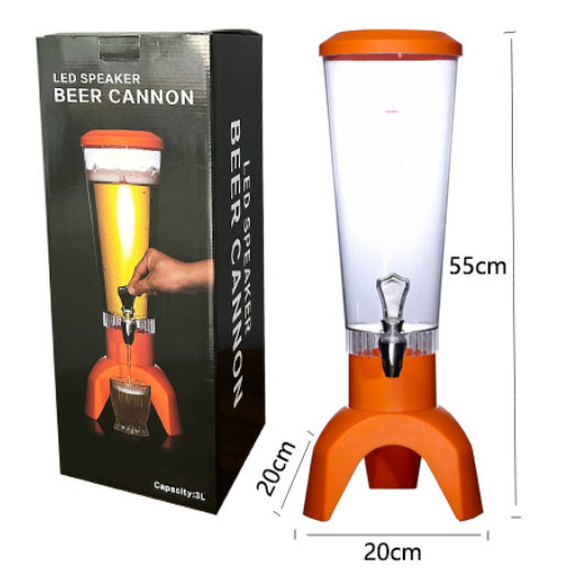 Fontaine à Jus Lumineuse 3L avec Haut-Parleur Bluetooth