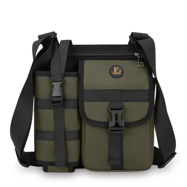 sac bandoulière tactique avec porte-bouteille intégré